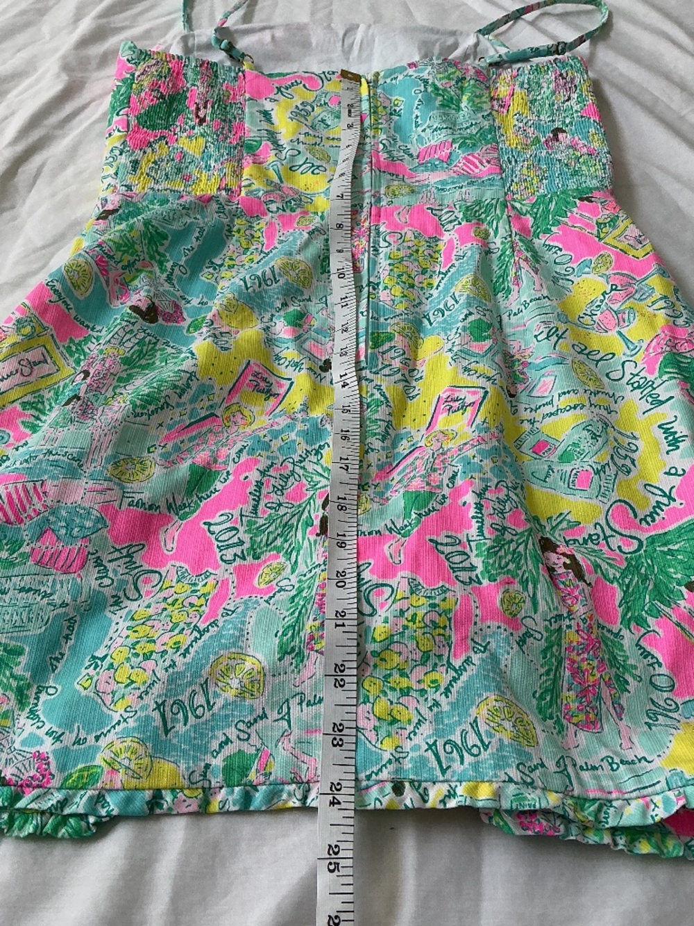 Lilly Pulitzer sz 4 Jesse Ruffle Romper Pop Up in the Beginning - Picture 9 of 12